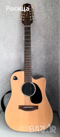 Ел.-акустична 12-струнна китара Takamine G Series с колан и куфар 