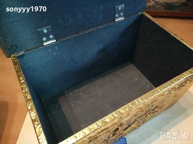 GOLD-ЗЛАТНА КУТИЯ 43СМ ВНОС ENGLAND 1802231724L, снимка 13 - Антикварни и старинни предмети - 39719657