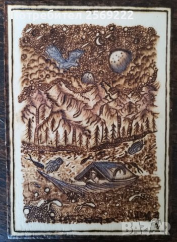 Ръчно рисувани с пирограф картини и сувенири , снимка 3 - Декорация за дома - 44161297