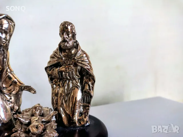 Уникално Красива Посребрена Фигура-Рождество Христово, снимка 4 - Антикварни и старинни предмети - 49601107