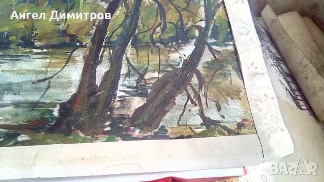 Стара картина гваш Борис Новиков ?, снимка 3 - Антикварни и старинни предмети - 36260695