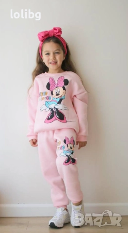 Ватиран детски комплект ММ 3-10 години в нежно розово.