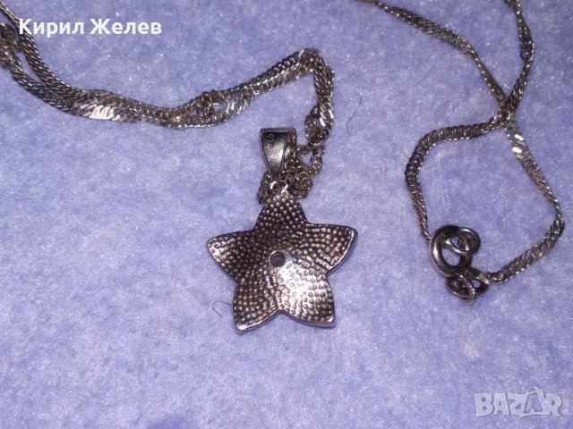 ИЗЯЩНО СРЕБЪРНО КОЛИЕ с ФЛОРАЛЕН СРЕБЪРЕН МЕДАЛЬОН СРЕБРО 925 с ЦИРКОН с БРИЛЯНТЕН ФАСЕТ 34381, снимка 7 - Колиета, медальони, синджири - 39471219