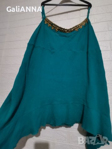 НОВ КЕНАРЕН ТОП С ДЕКОРАЦИЯ 4XL-5XL, снимка 2 - Корсети, бюстиета, топове - 41474313