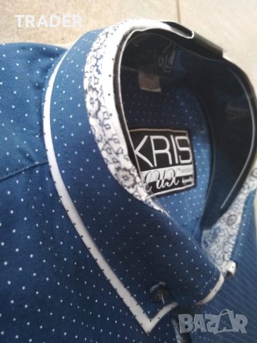 Мъжка риза с дълъг ръкав KRIS , снимка 4 - Ризи - 40861972