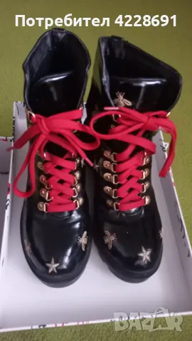 Страхотни кожени полуботи N 40 + боти N 39, снимка 5 - Дамски боти - 47400281