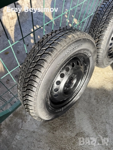 Железни джанти със зимни гуми за oпел корса13 цола, снимка 2 - Гуми и джанти - 52177382