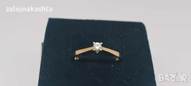 Нов-Златен пръстен с Брилянт-2,37гр/18кр, снимка 2 - Пръстени - 47417608