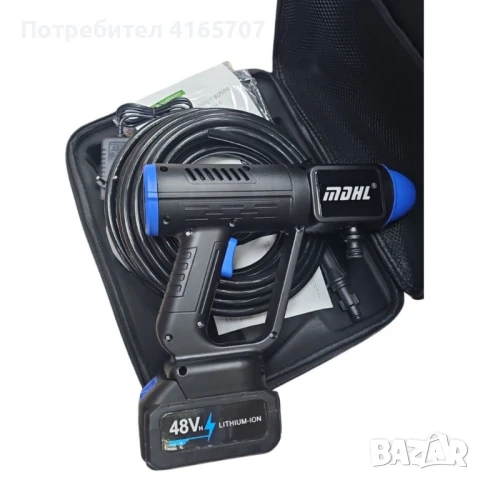 ✨ Акумулаторна водоструйка 48V – Пистолет за миене с LCD дисплей и 6 режима!  ⚡, снимка 3 - Други инструменти - 50388756