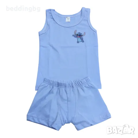 Комплект за момче - Потник и боксер от 100% памук (Стич-05-346)