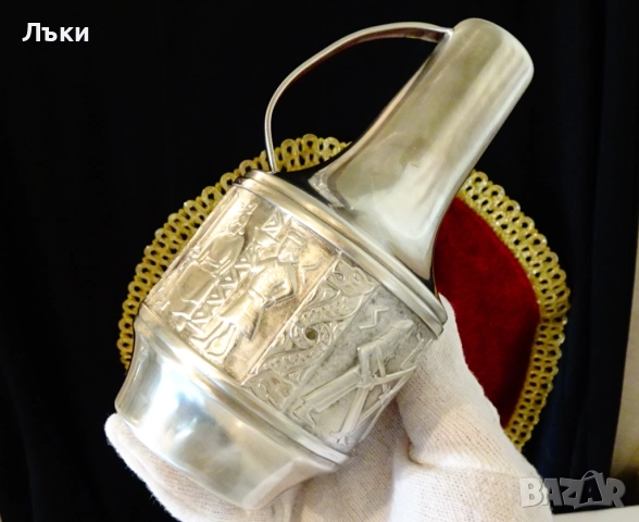 Калаена кана за ракия,уиски,Викинги,Норвегия. , снимка 6 - Антикварни и старинни предмети - 52068083