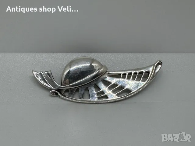 Сребърна брошка №5974 , снимка 3 - Колиета, медальони, синджири - 47434633