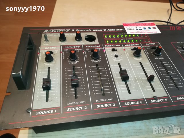 audio mixer equalizer-bst activ-7 9 channels mixer-внос france  1602221228, снимка 2 - Ресийвъри, усилватели, смесителни пултове - 35807942
