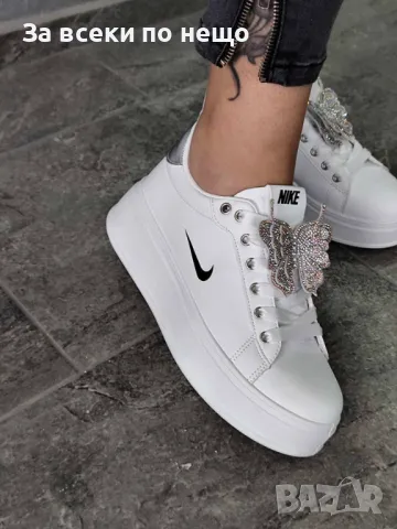 Nike Дамски Маратонки С Кристали👟Дамски Спортни Обувки Найк - Налични Различни Цветове Код P157, снимка 7 - Маратонки - 49339701