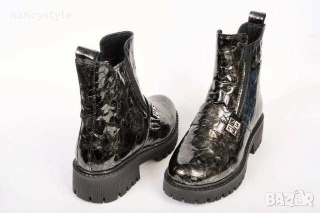 ЗИМА 25'26! Лачени дамски боти - Кроко, снимка 3 - Дамски боти - 52290207