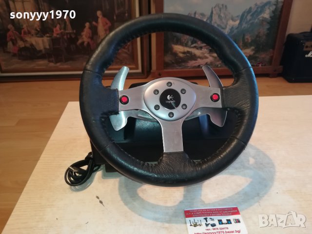 LOGITECH-USB ВОЛАН С ПЕРЦА ЗА СКОРОСТИТЕ 0602221705, снимка 6 - Аксесоари - 35692707