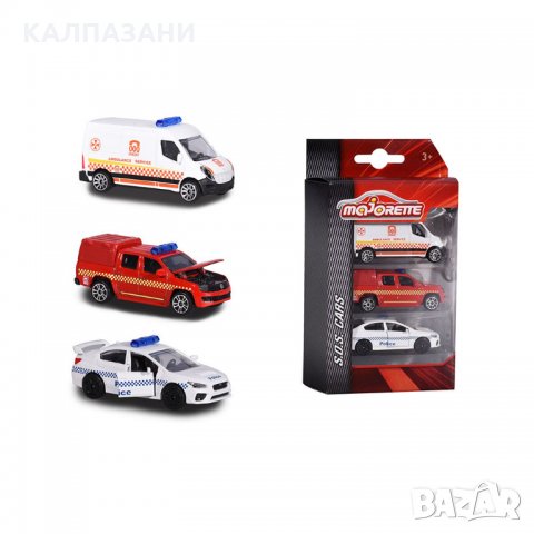MAJORETTE Комплект колички 3 бр. SOS 212057261037