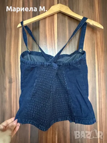 Zara дънково бюстие, S, снимка 2 - Корсети, бюстиета, топове - 50177405