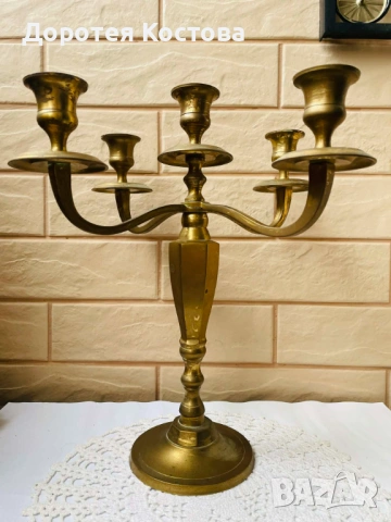 Красив месингов свещник от Англия за 5 свещи