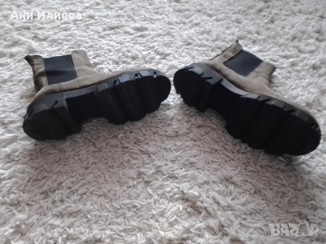 Много актуален модел - тютюневи боти естествен велур / набук, снимка 6 - Дамски боти - 35853749