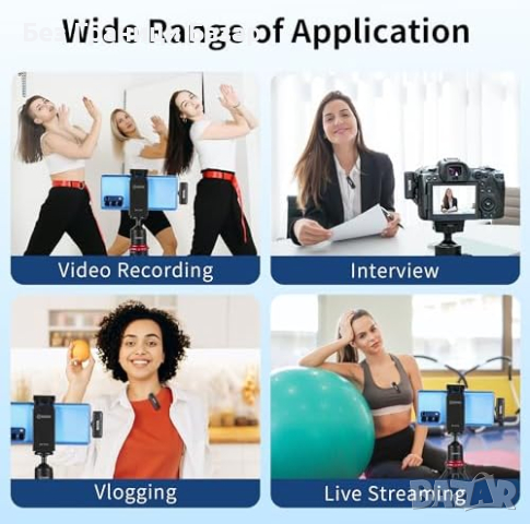 Нов Безжичен Лавалиер Микрофон Boya USB-C за iPhone 15 и Android, снимка 8 - Други - 44568704