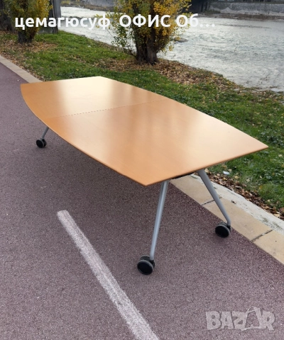 Страхотна конферентна маса за срещи сгъваема подвижна на колелца;, снимка 5 - Маси - 52814804