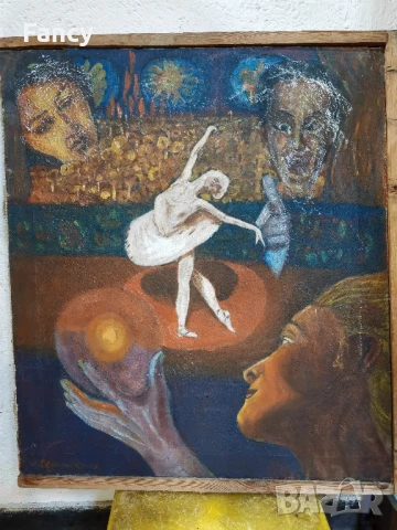 Стара картина 1973 г, снимка 4 - Антикварни и старинни предмети - 51256496