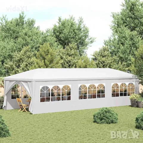 vidaXL Парти шатра, 3х9 м, бяла, снимка 2 - Палатки - 56148390