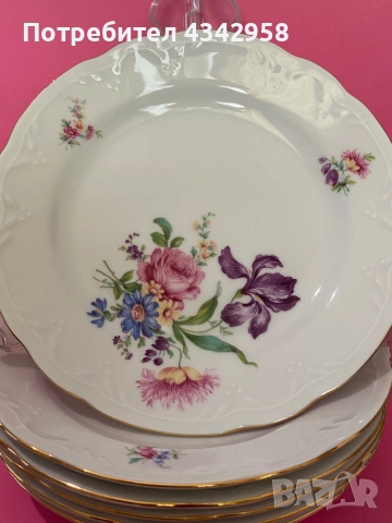Kahla. Germany. 1960-те.Комплект от порцеланови чинии., снимка 6 - Антикварни и старинни предмети - 52679626