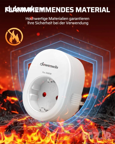 Безжичен контакт с дистанционно – 16A / 3680W, бял, снимка 6 - Друга електроника - 53382300