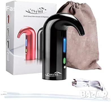 Нова Преносима USB акумулаторна електрическа аераторна декантера дозиране за вино, снимка 9 - Други стоки за дома - 41895521