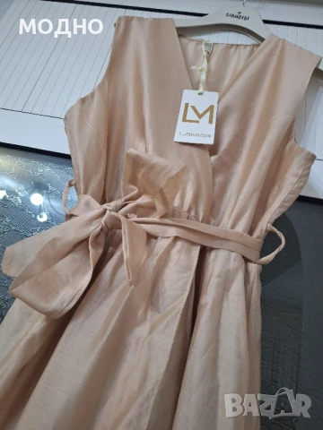 Дамска рокля шампанско - нова, снимка 1