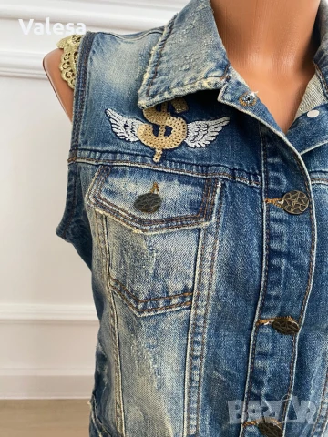 RAW Denim дънков елек, снимка 3 - Елеци - 51036669