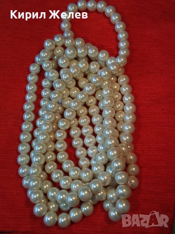 БЕЛИ ПЕРЛИ РЕТРО СТИЛ ГЕРДАН ОГЪРЛИЦА КОЛИЕ 13833, снимка 2 - Колиета, медальони, синджири - 29636705