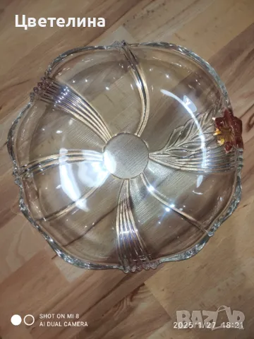 Стъклени фруктиери ,чаши ,чинии, снимка 7 - Сервизи - 48854613