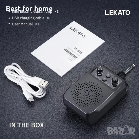 LEKATO Мини усилвател за електрическа китара с 4 ефекта, снимка 7 - Китари - 50191745