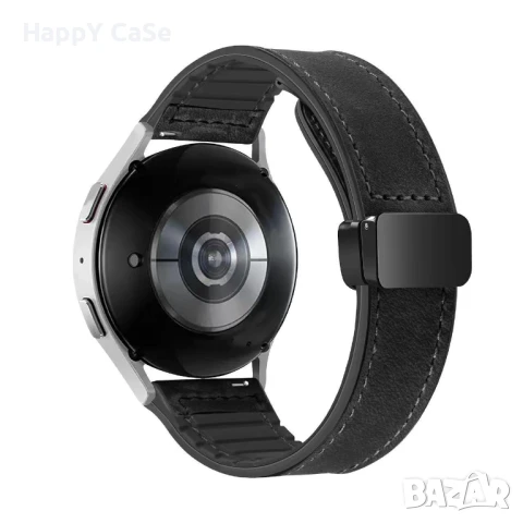 Кожена-силиконова каишка за Huawei Watch/Samsung/Garmin/Xiaomi/Apple/Amazfit, снимка 4 - Каишки за часовници - 51016524