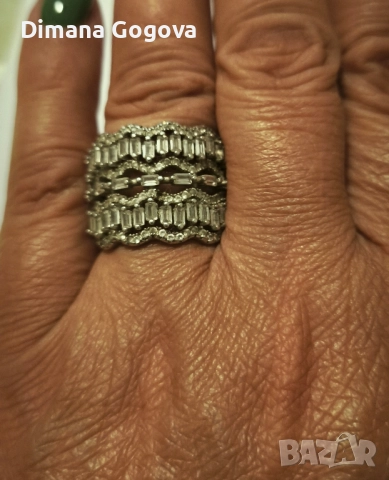Сребърен пръстен, снимка 6 - Пръстени - 51489673