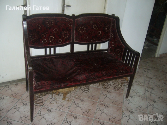Евтини Старинни Пейки - Софа, снимка 3 - Антикварни и старинни предмети - 51449246