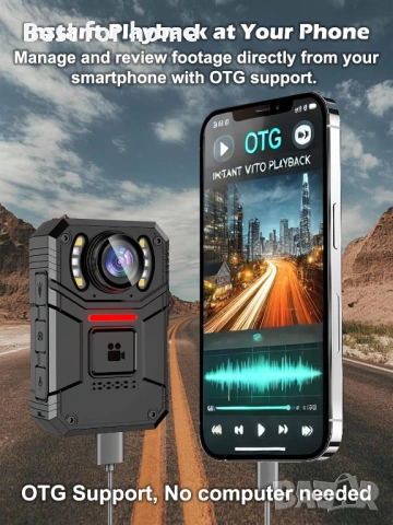 Мини полицейска камера SPIKECAM Z15 – HD видео, нощно виждане и запис на звук, снимка 3 - Други - 53021134