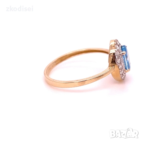 Златен дамски пръстен 1,76гр. размер:55 14кр. проба:585 модел:34541-1, снимка 2 - Пръстени - 52482053