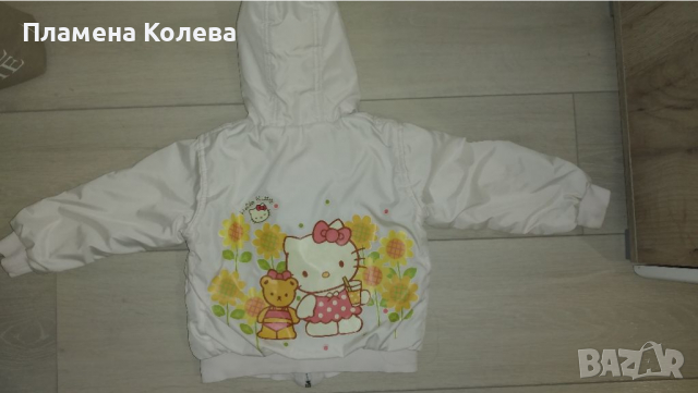 Пролетно шушляково яке Hello kity с качулка, снимка 3 - Бебешки якета и елеци - 36223112