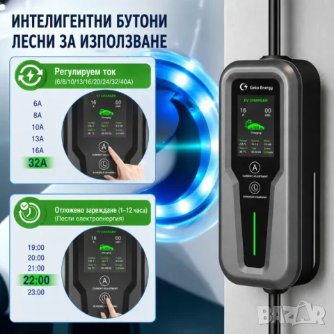 Преносимо зарядно за електромобил Type 2, снимка 7 - Аксесоари и консумативи - 55863908
