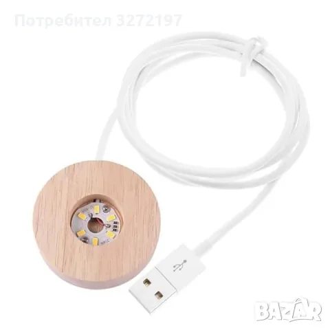 LED Светеща кристална топка/лампа, 3D сензорна-Принц, снимка 7 - Настолни лампи - 49411162