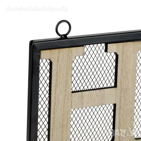 Закачалка за стена или врата,47,5х19 см, Метал и дърво, снимка 2 - Декорация за дома - 48131336