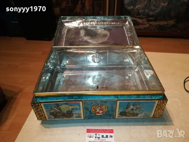 ФРЕГАТИ-КОРАБИ-МЕТАЛНА КУТИЯ ОТ ФРАНЦИЯ 1302221809, снимка 2 - Антикварни и старинни предмети - 35776244