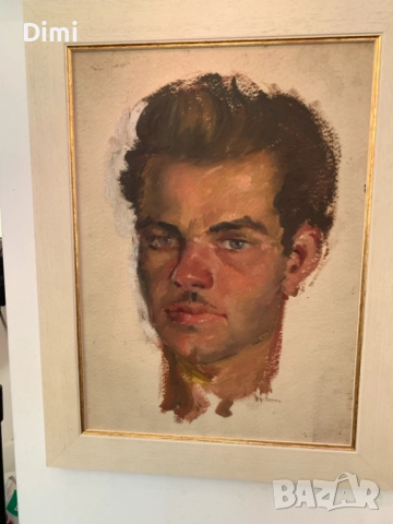 Картина ЕВГЕНИ ПОПТОШЕВ гваш АВТОПОРТРЕТ, снимка 2 - Картини - 52815321