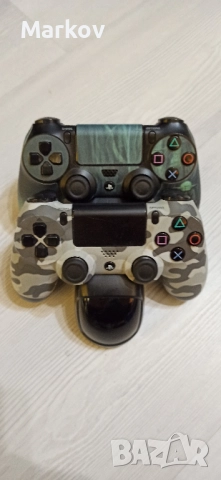 PlayStation 4 (PS4) 500GB + 10 диска + джойстици+станция за джойстици