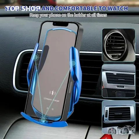 Безжично зарядно за автомобил LFNOWN, снимка 6 - Оригинални зарядни - 48776978