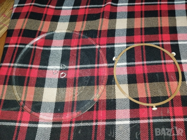 Стъклена чиния за микровълнова фурна , снимка 2 - Микровълнови - 52204549